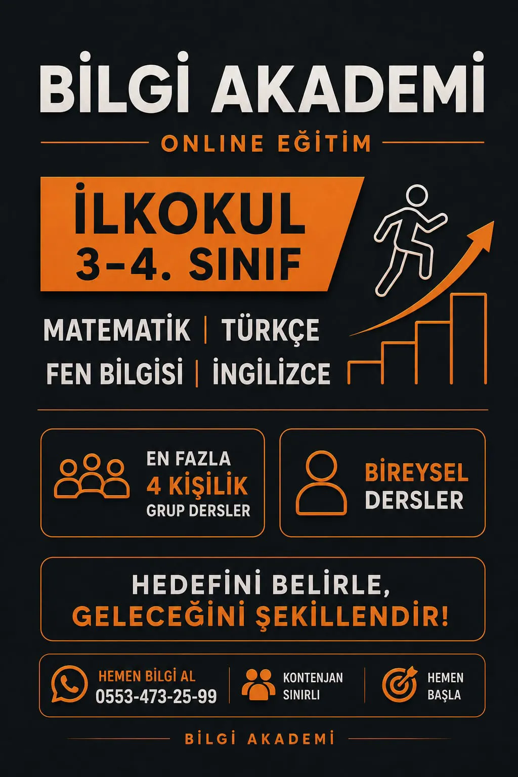 İLKOKUL 3-4 .SINIF YAZ KAMPI MATEMATİK TÜRKÇE FEN